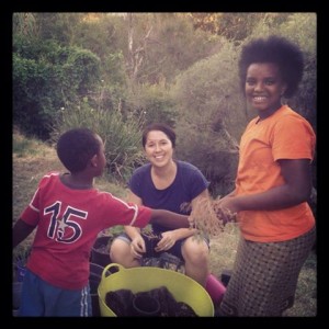 In the garden at the First Home Project