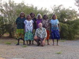 Featured image: Part of the Pitjantjatjara translation team. From left: Nyunmiti Burton, Wanatjura Lewis, Murika Ingkatji, Nyurpaya Burton, Paul Eckert, Lillian Wilton, Leah Brady. 