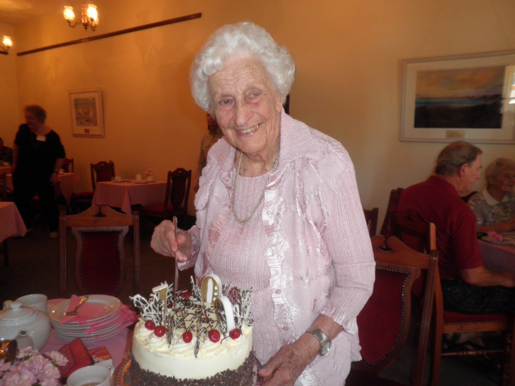 Helen Caterer on her 100th birthday.
