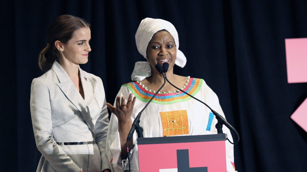 Executive Director of UN Women Phumzile Mlambo-Ngcuka and Emma Watson