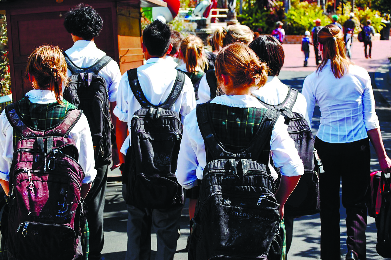 Children in the school yard