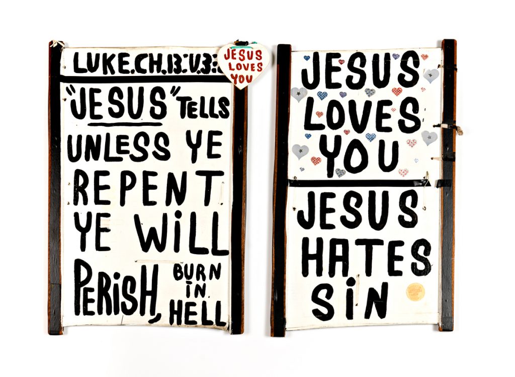 Untitled (Jesus tells), Untitled (Jesus loves you) c. 1990 