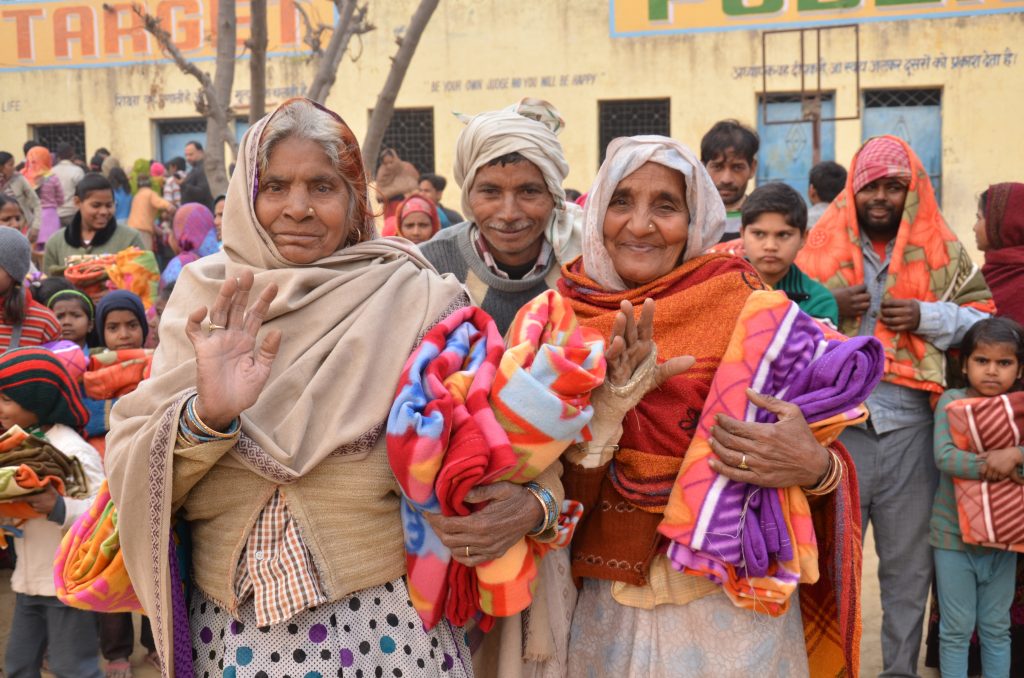 Some women receive free blankets