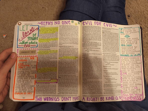 Reagan decorated every page of this Bible