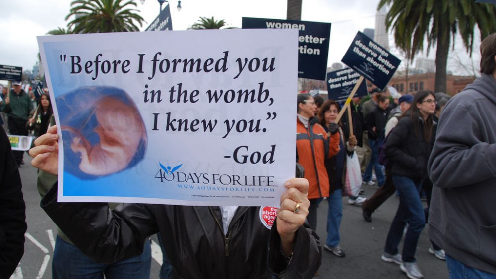 Abortion protesters quote scripture