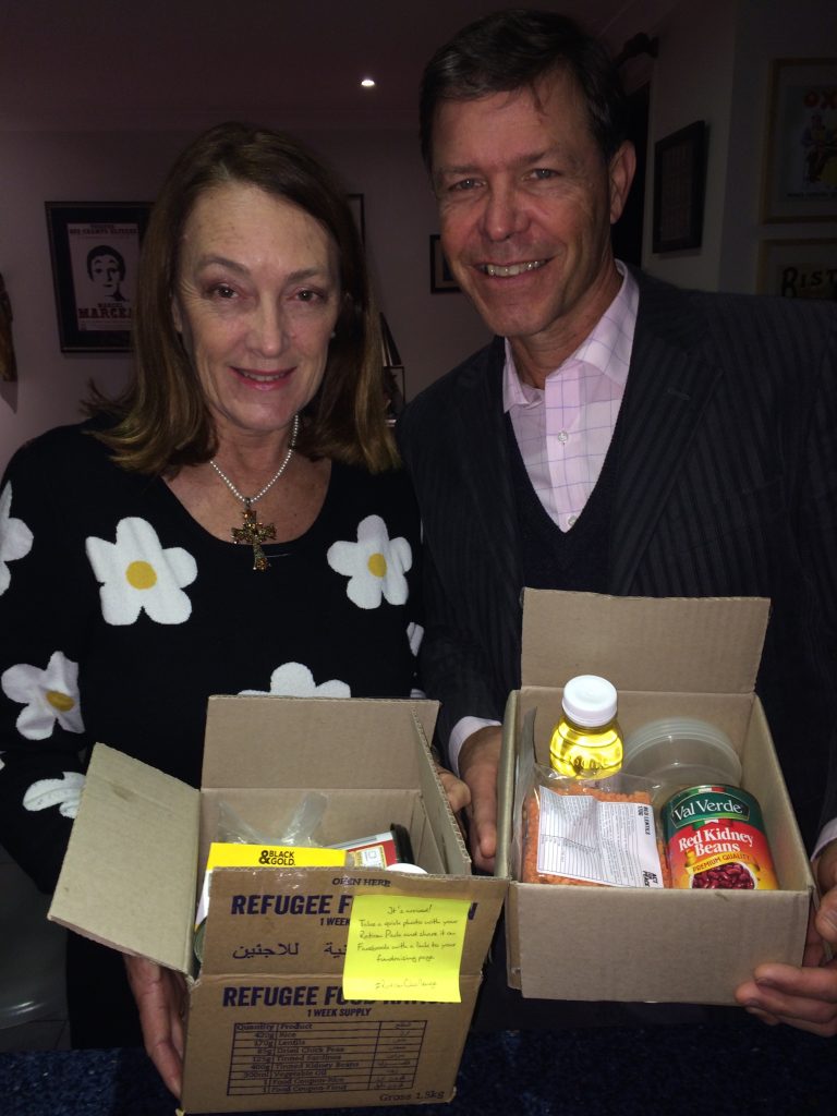 Kim and Bart Vanden Hengel are among 15,000 Australians subsisting on a refugee's rations for a week to help raise funds for refugees.