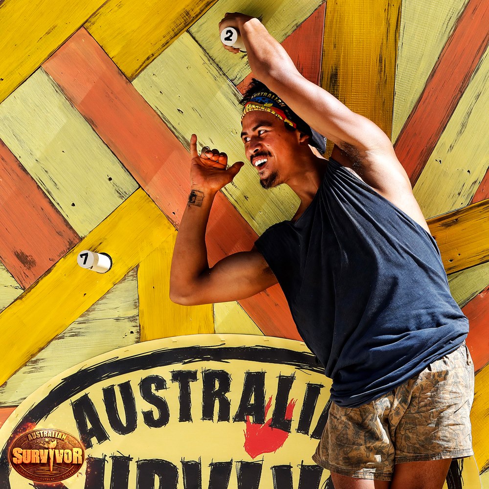 Jericho during a challenge on Australian Survivor