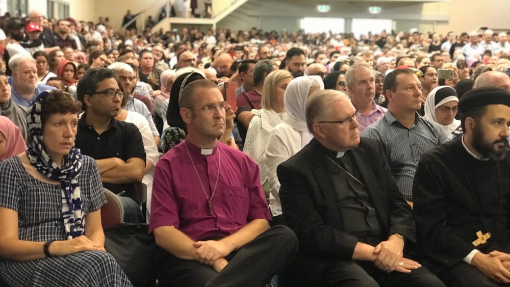 Australian Christian leaders attend a mosque on Sunday, March 17