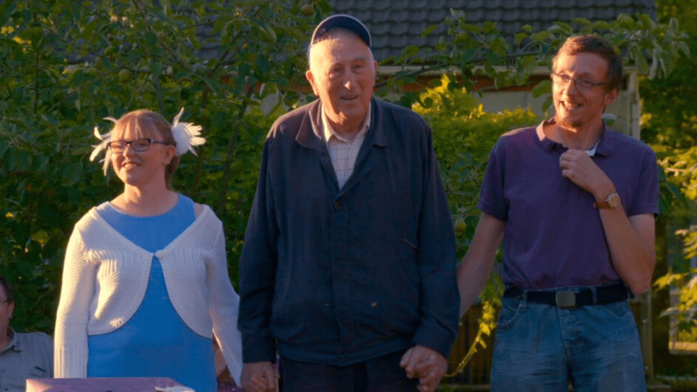 Jean Vanier (centre), the founder of L'Arche, is the subject of a new documentary called 'Summer in the Forest'