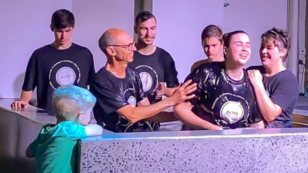 Teagan Fuz is baptised at Newlife Church on the Gold Coast.