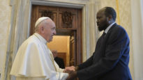 Pope Francis meets South Sudan president salvation Kiir